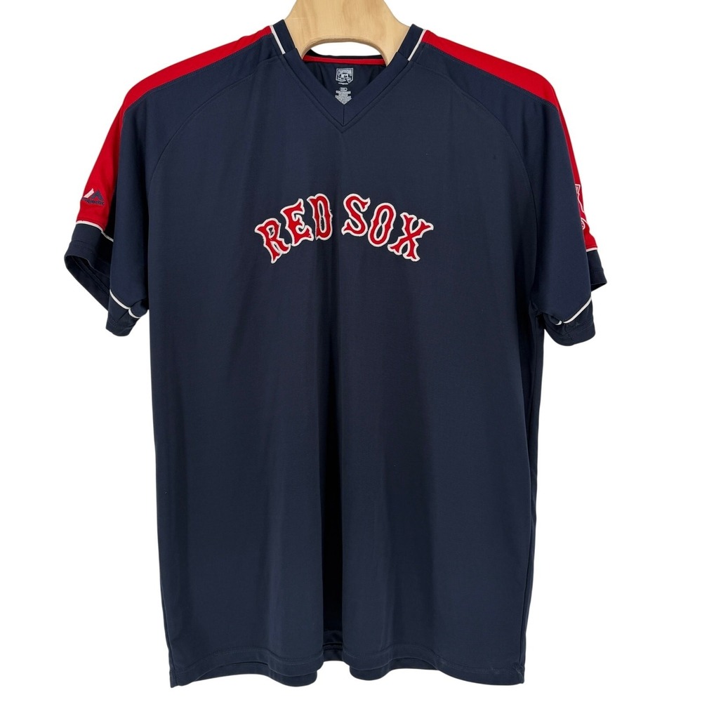 Boston Red Sox Cooperstown Collection Jersey Men's 3XL V-Neck Polyester